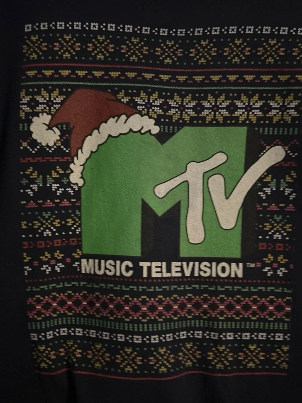 MTV Navy Christmas Sweatshirt